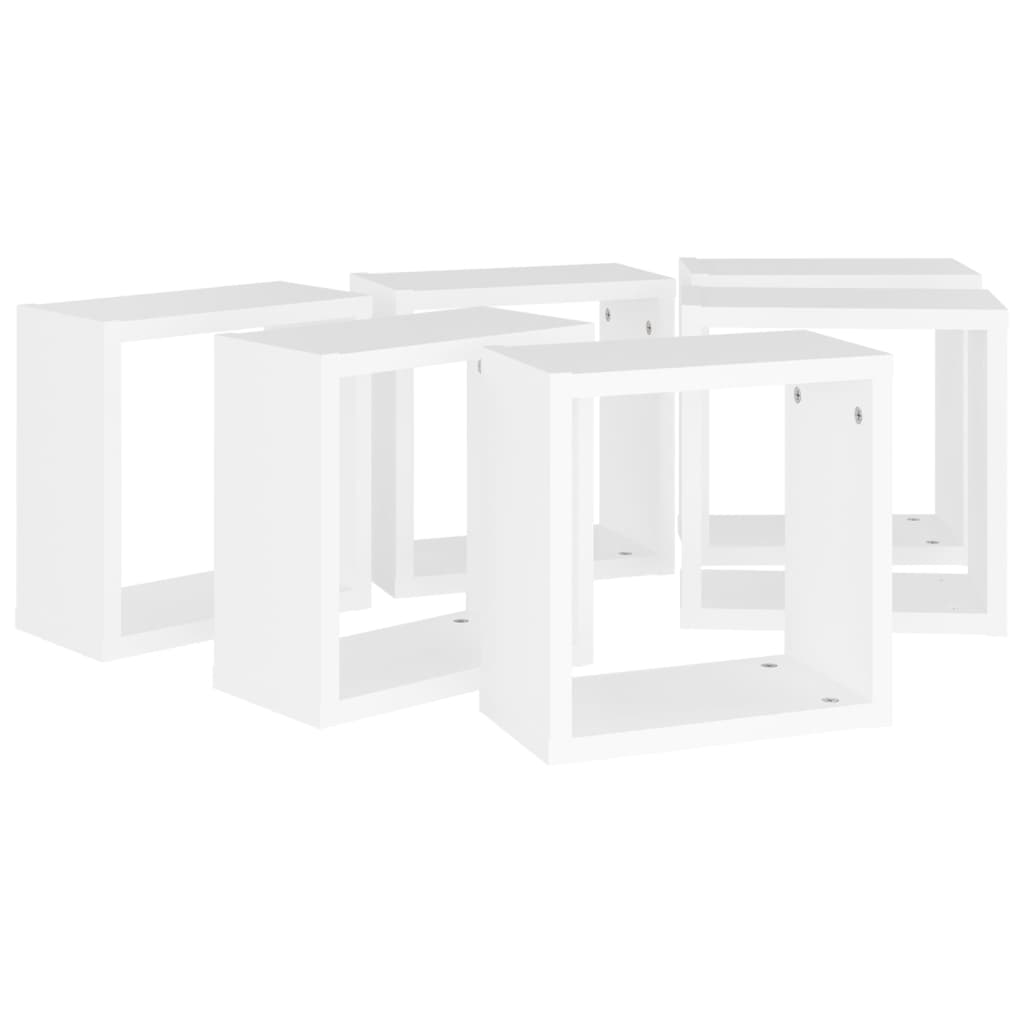 Wall Cube Shelves 6 pcs White 30x15x30 cm