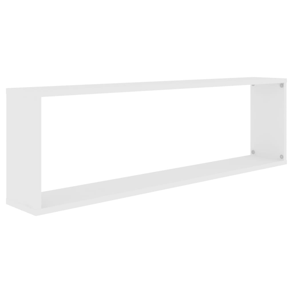 Wall Cube Shelf 4 pcs White 100x15x30 cm Engineered Wood