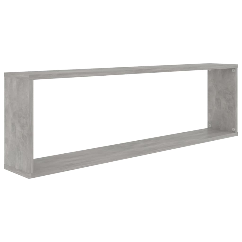 Wall Cube Shelf 4 pcs Concrete Grey 100x15x30 cm Engineered Wood