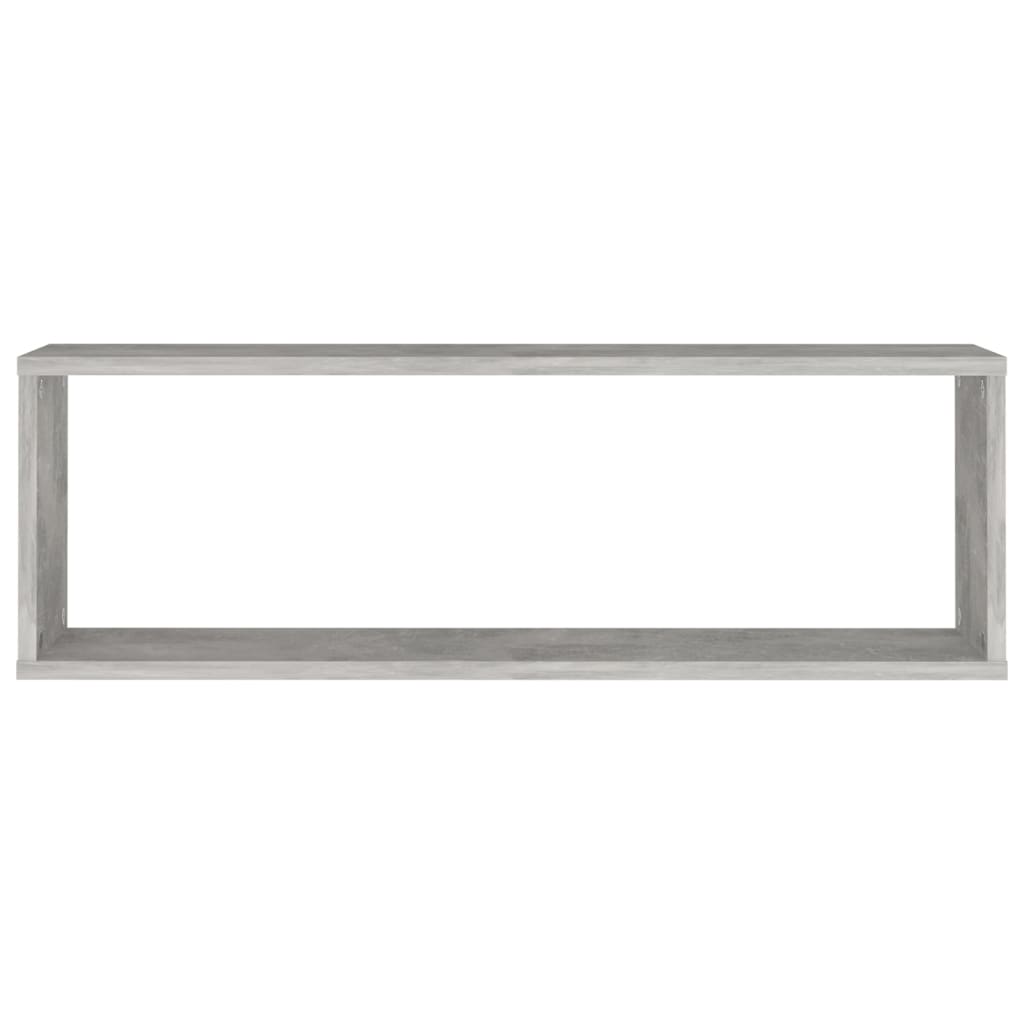 Wall Cube Shelf 4 pcs Concrete Grey 80x15x26.5 cm Engineered Wood