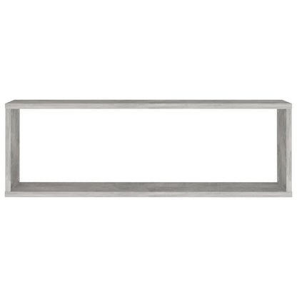 Wall Cube Shelf 4 pcs Concrete Grey 80x15x26.5 cm Engineered Wood