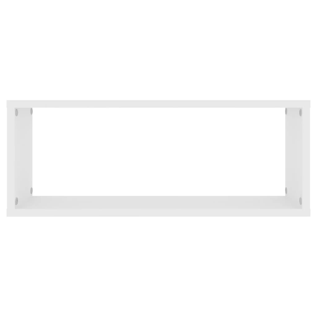 Wall Cube Shelf 2 pcs White 60x15x23 cm Engineered Wood