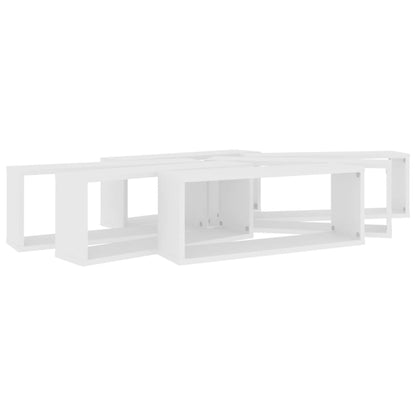 Wall Cube Shelf 6 pcs White 60x15x23 cm Engineered Wood