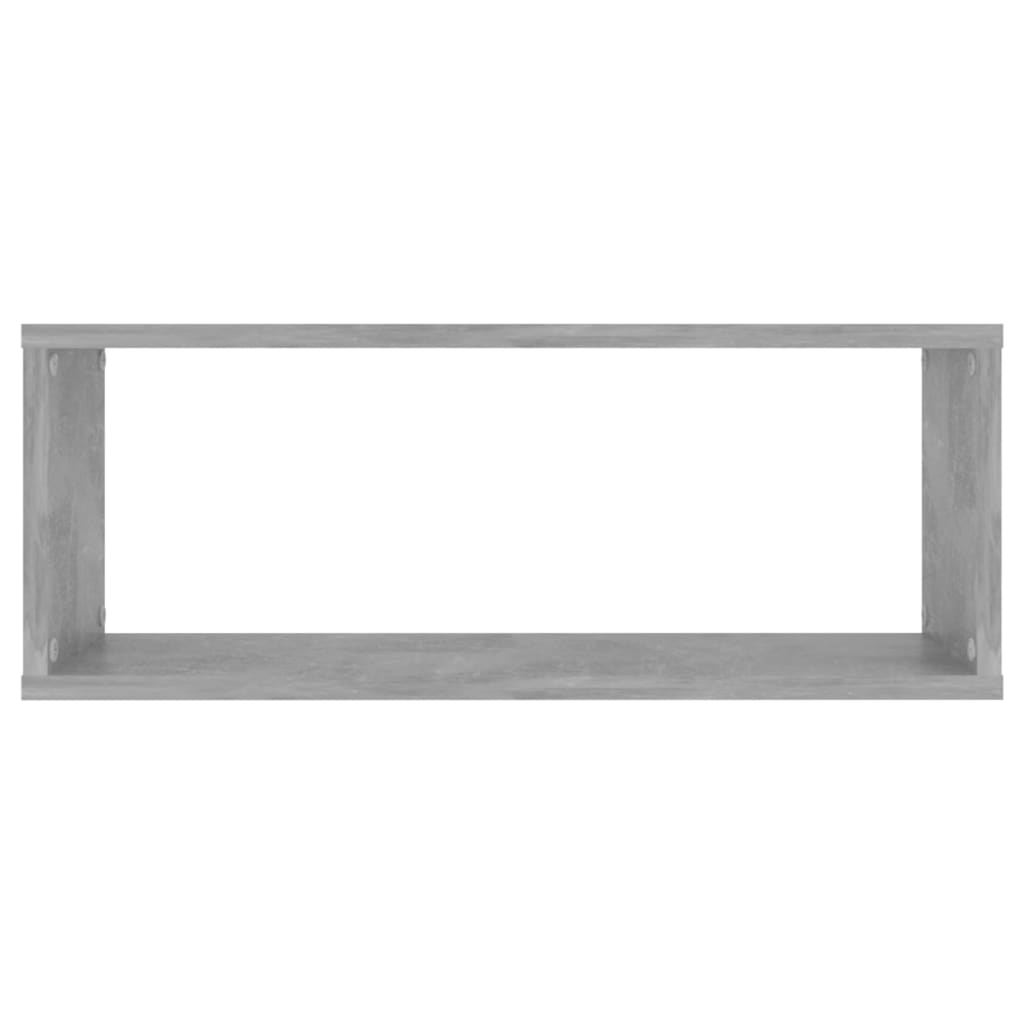 Wall Cube Shelf 4 pcs Concrete Grey 60x15x23 cm Engineered Wood