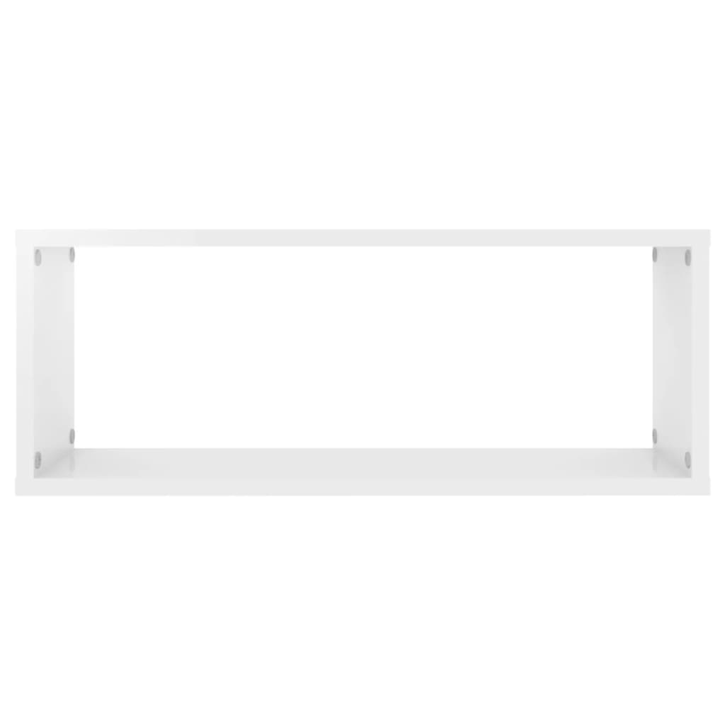 Wall Cube Shelf 4 pcs High Gloss White 60x15x23 cm Engineered Wood