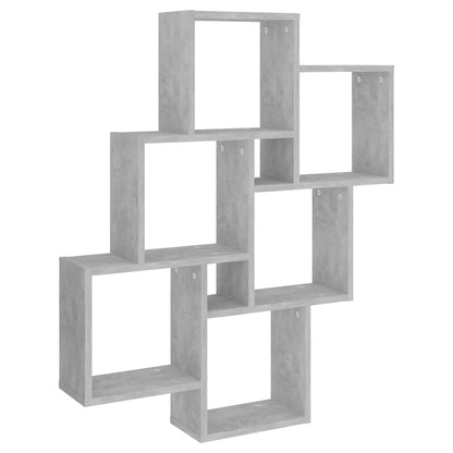 Wall Cube Shelf Concrete Grey 78x15x93 cm Engineered Wood