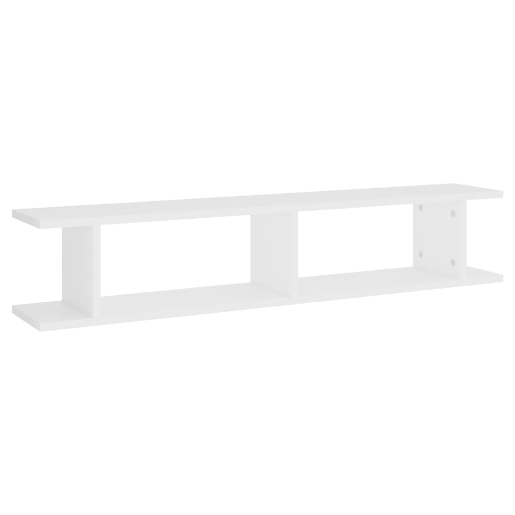 Wall Shelf 2 pcs White 105x18x20 cm Engineered Wood