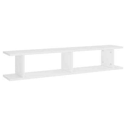 Wall Shelf 2 pcs White 105x18x20 cm Engineered Wood