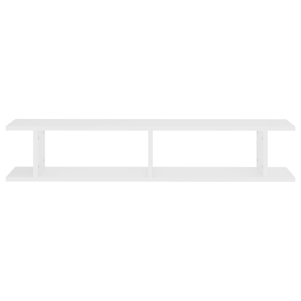 Wall Shelf 2 pcs White 105x18x20 cm Engineered Wood