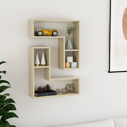 Wall Shelf 2 pcs Sonoma Oak 50x15x50 cm Engineered Wood