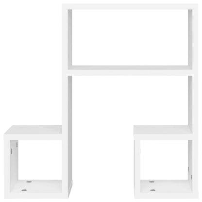 Wall Shelf 2 pcs White 50x15x50 cm Engineered Wood