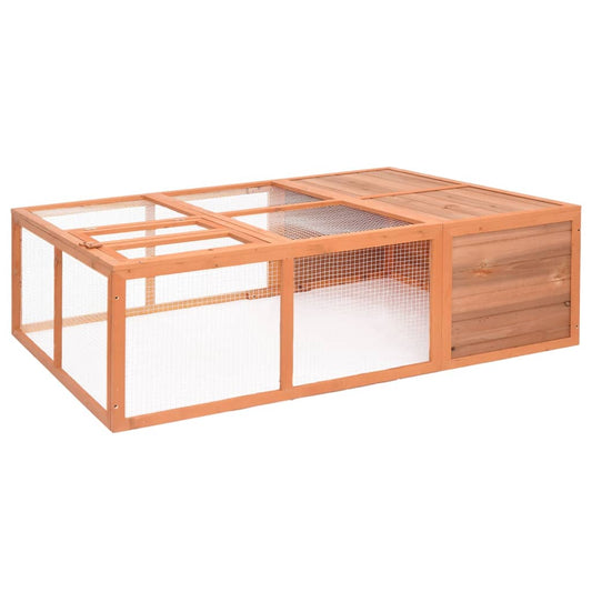 Garden Animal Cage 150x100x50 cm Solid Firwood