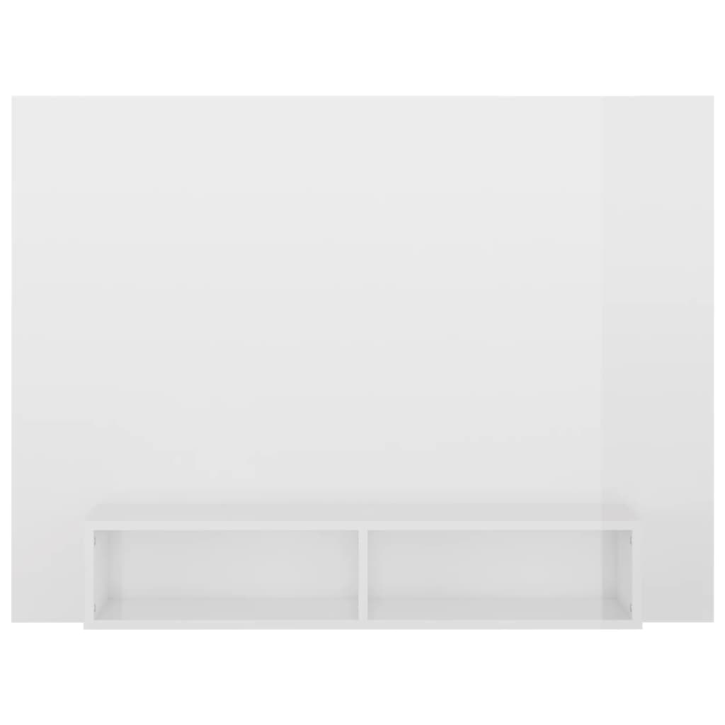 Wall TV Cabinet High Gloss White 120x23.5x90 cm Engineered Wood