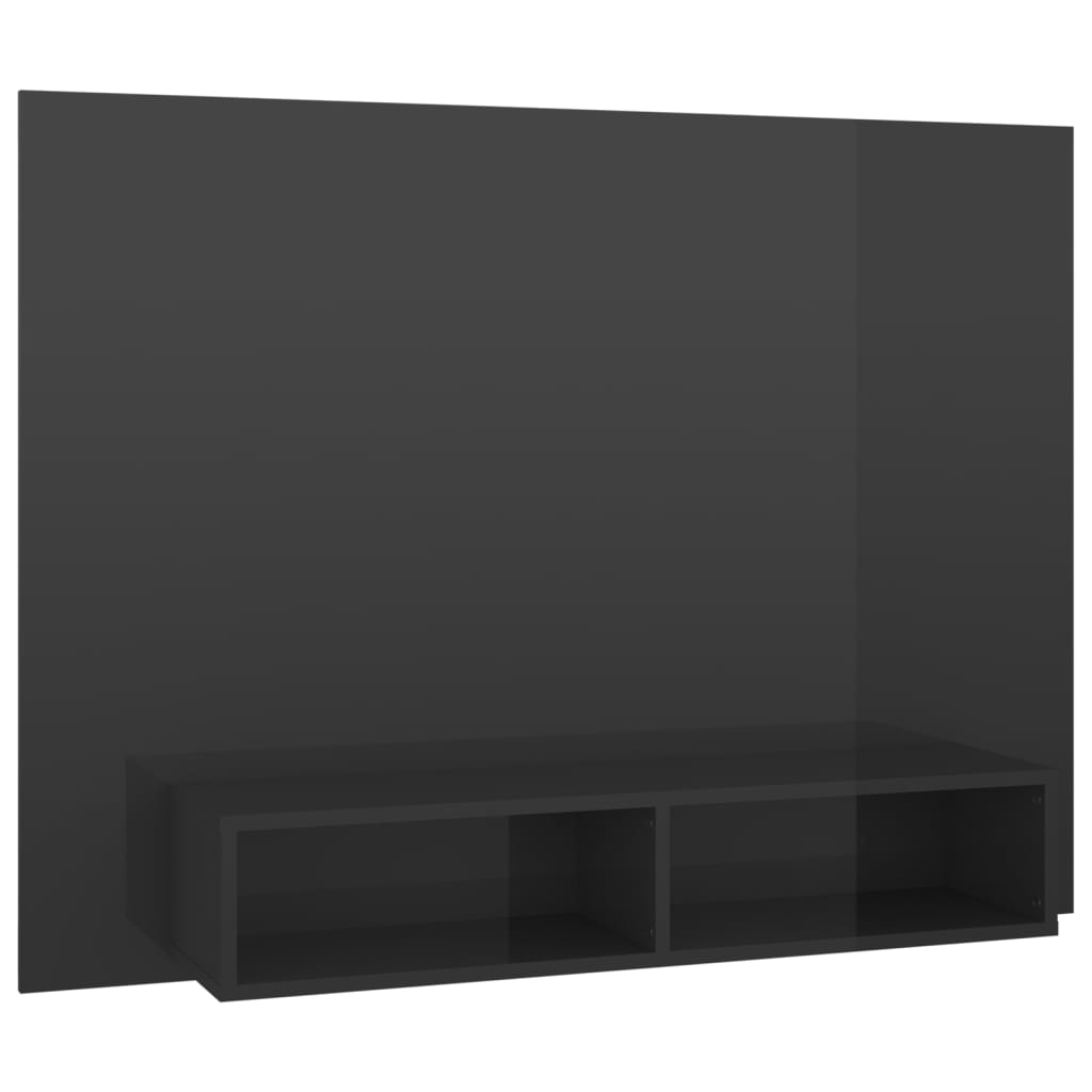 Wall TV Cabinet High Gloss Grey 120x23.5x90 cm Engineered Wood