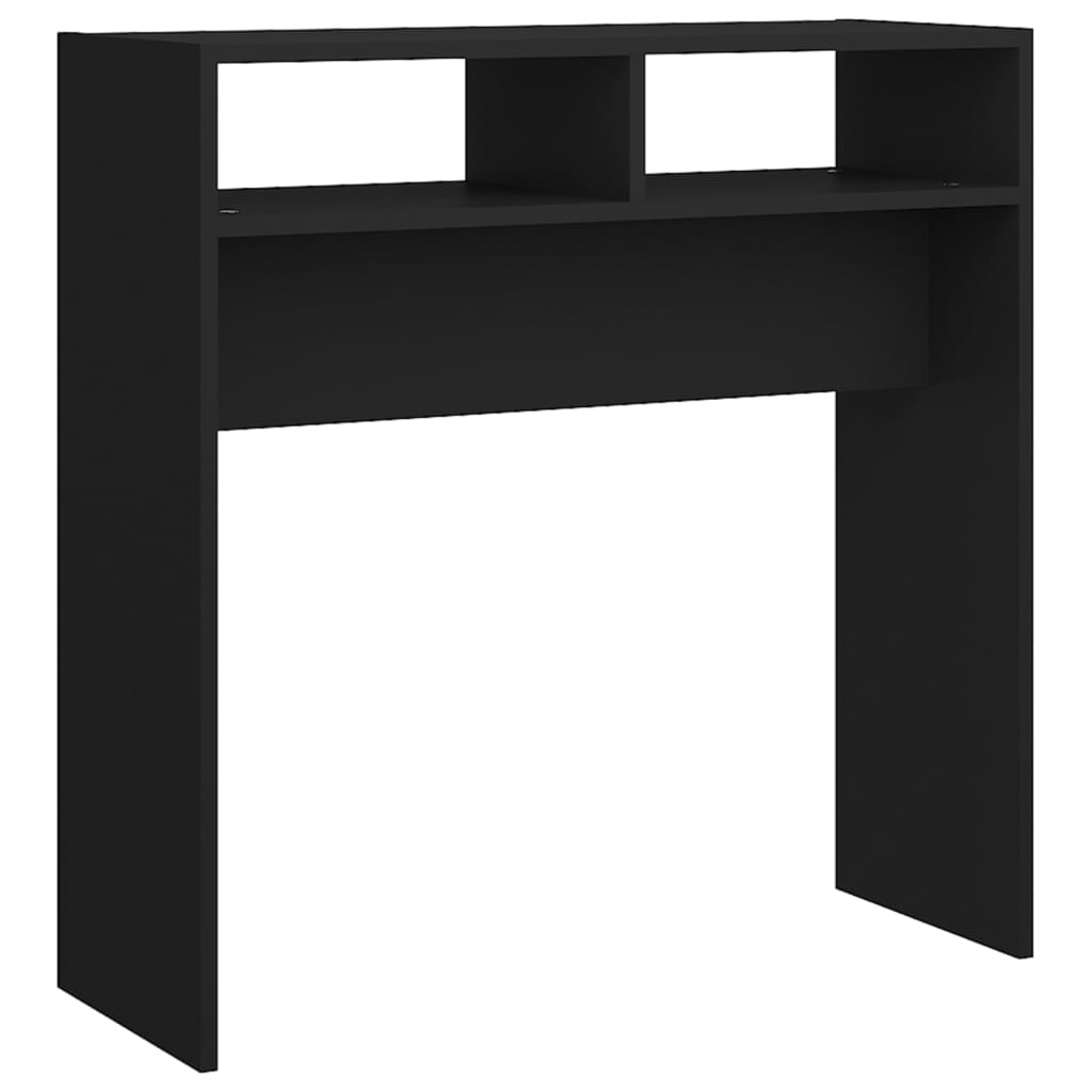 Console Table Black 78x30x80 cm Engineered Wood