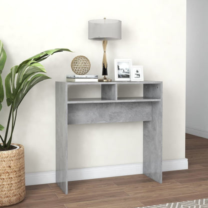 Console Table Concrete Grey 78x30x80 cm Engineered Wood