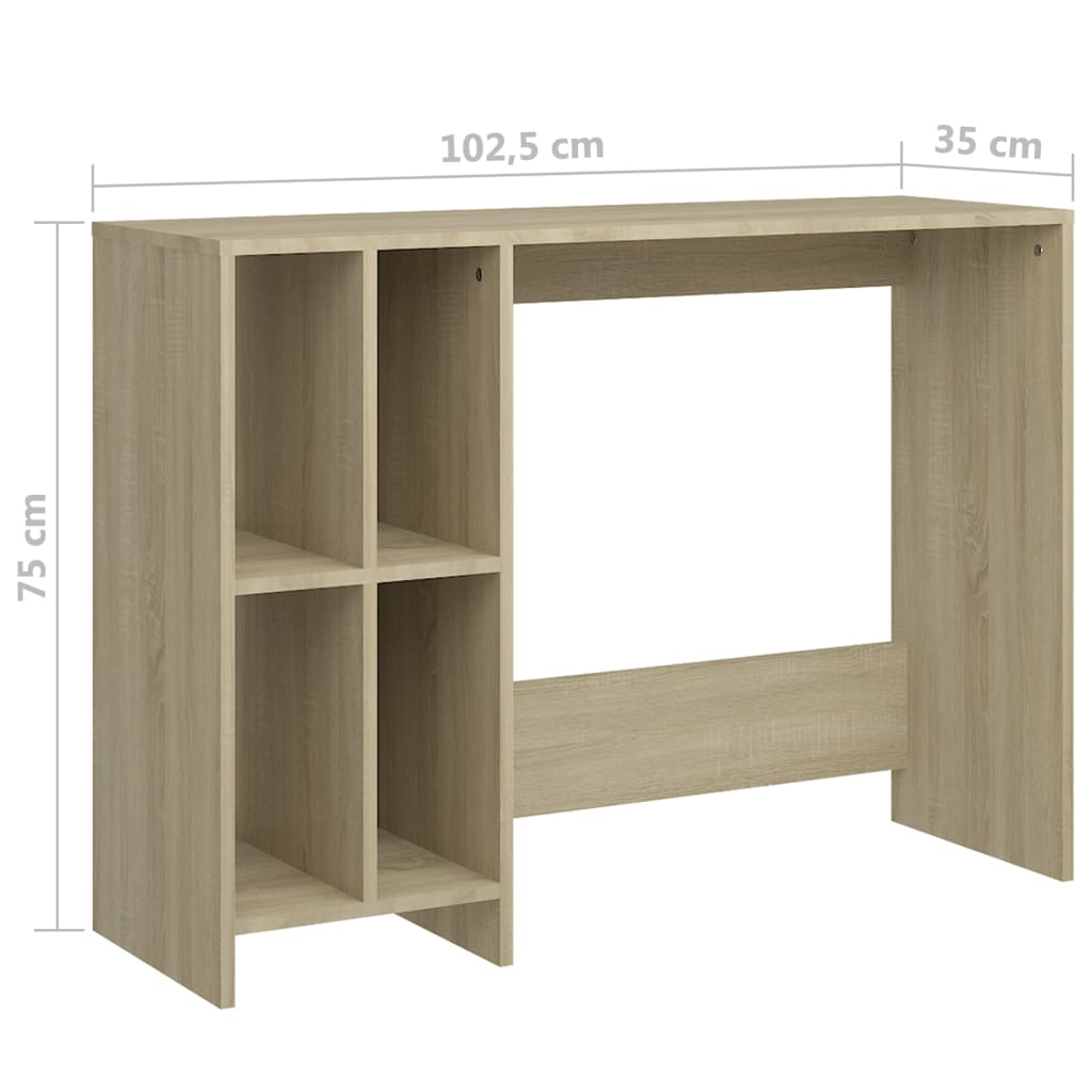 Notebook Desk Sonoma Oak 102.5x35x75 cm Engineered Wood