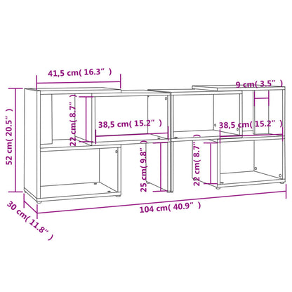 TV Cabinet Sonoma Oak 104x30x52 cm Engineered Wood