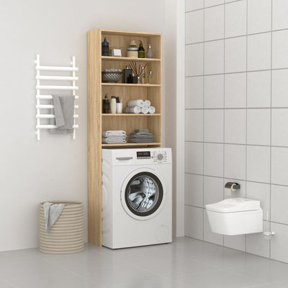 Washing Machine Cabinet Sonoma Oak 64x24x190 cm