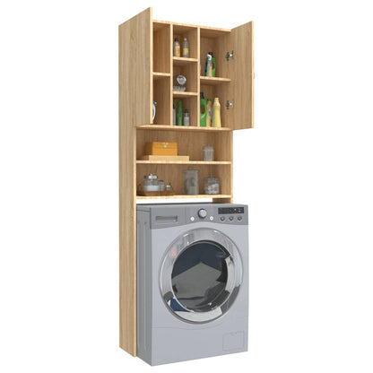 Washing Machine Cabinet Sonoma Oak 64x25.5x190 cm