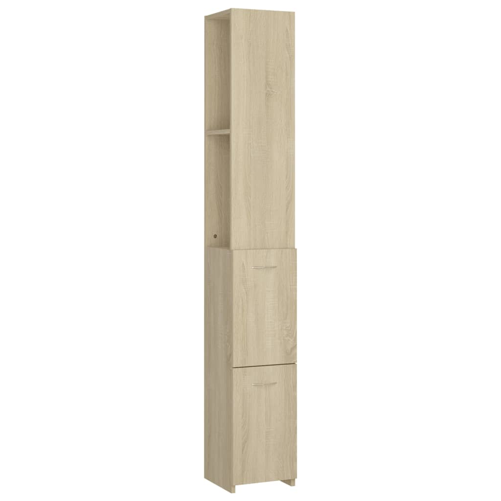 Bathroom Cabinet Sonoma Oak 25x26.5x170 cm Engineered Wood