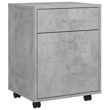 Rolling Cabinet Concrete Grey 45x38x54 cm Engineered Wood