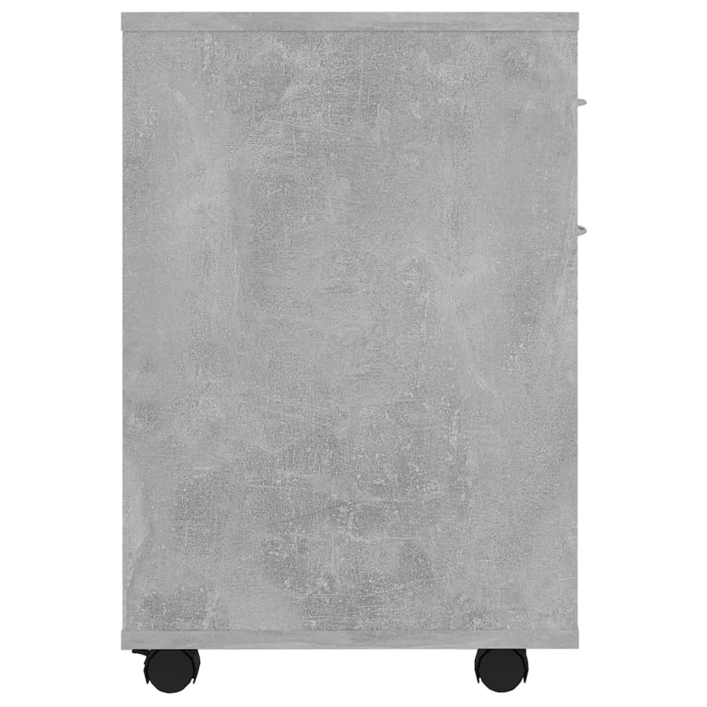 Rolling Cabinet Concrete Grey 45x38x54 cm Engineered Wood