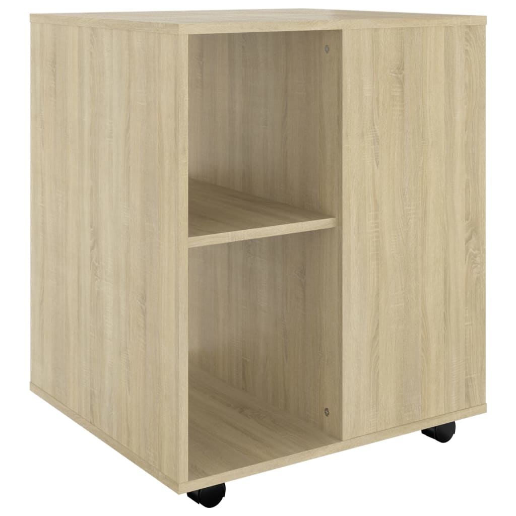 Rolling Cabinet Sonoma Oak 60x53x72 cm Engineered Wood