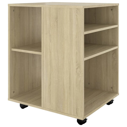 Rolling Cabinet Sonoma Oak 60x53x72 cm Engineered Wood