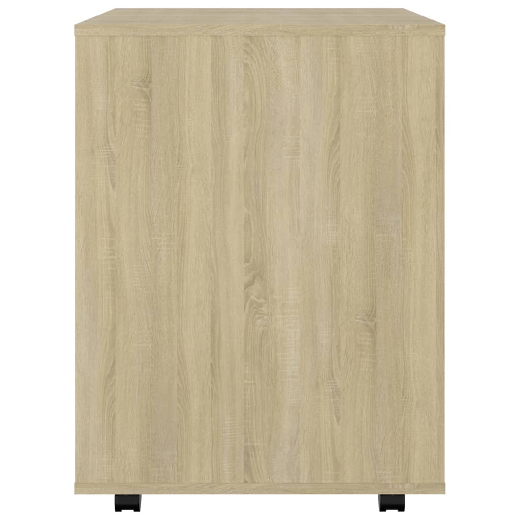 Rolling Cabinet Sonoma Oak 60x53x72 cm Engineered Wood