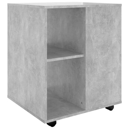 Rolling Cabinet Concrete Grey 60x53x72 cm Engineered Wood