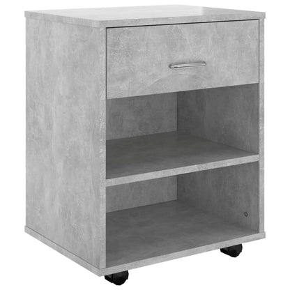 Rolling Cabinet Concrete Grey 46x36x59 cm Engineered Wood