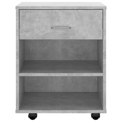 Rolling Cabinet Concrete Grey 46x36x59 cm Engineered Wood