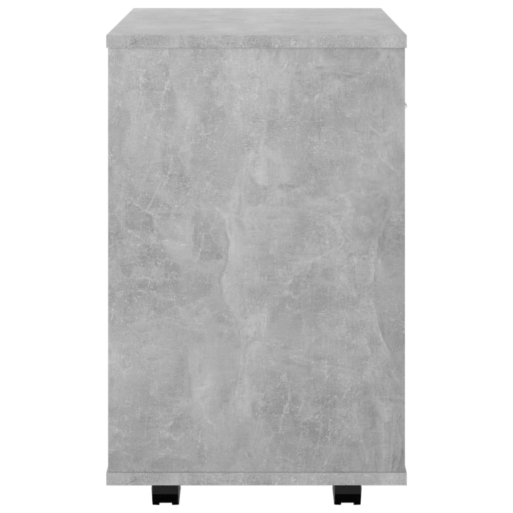 Rolling Cabinet Concrete Grey 46x36x59 cm Engineered Wood