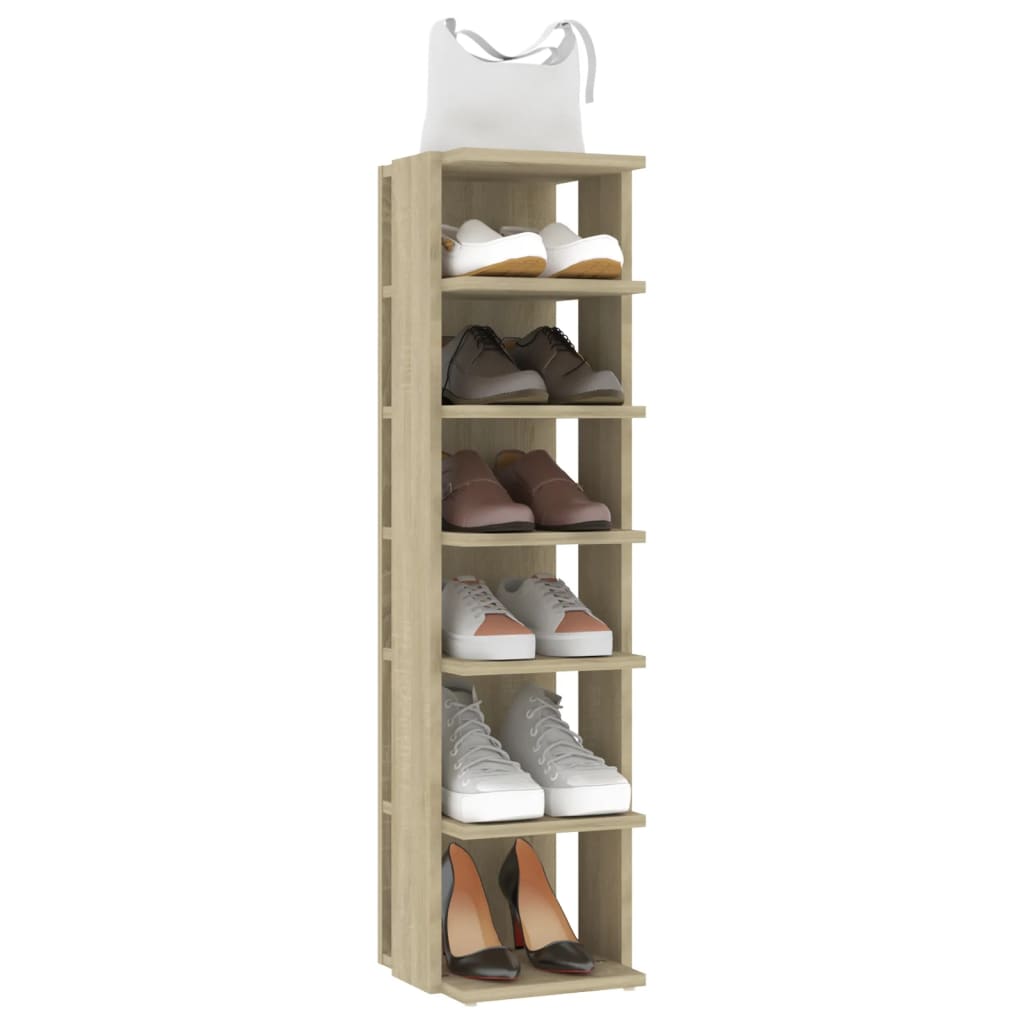 Shoe Cabinets 2 pcs Sonoma Oak 27.5x27x102 cm