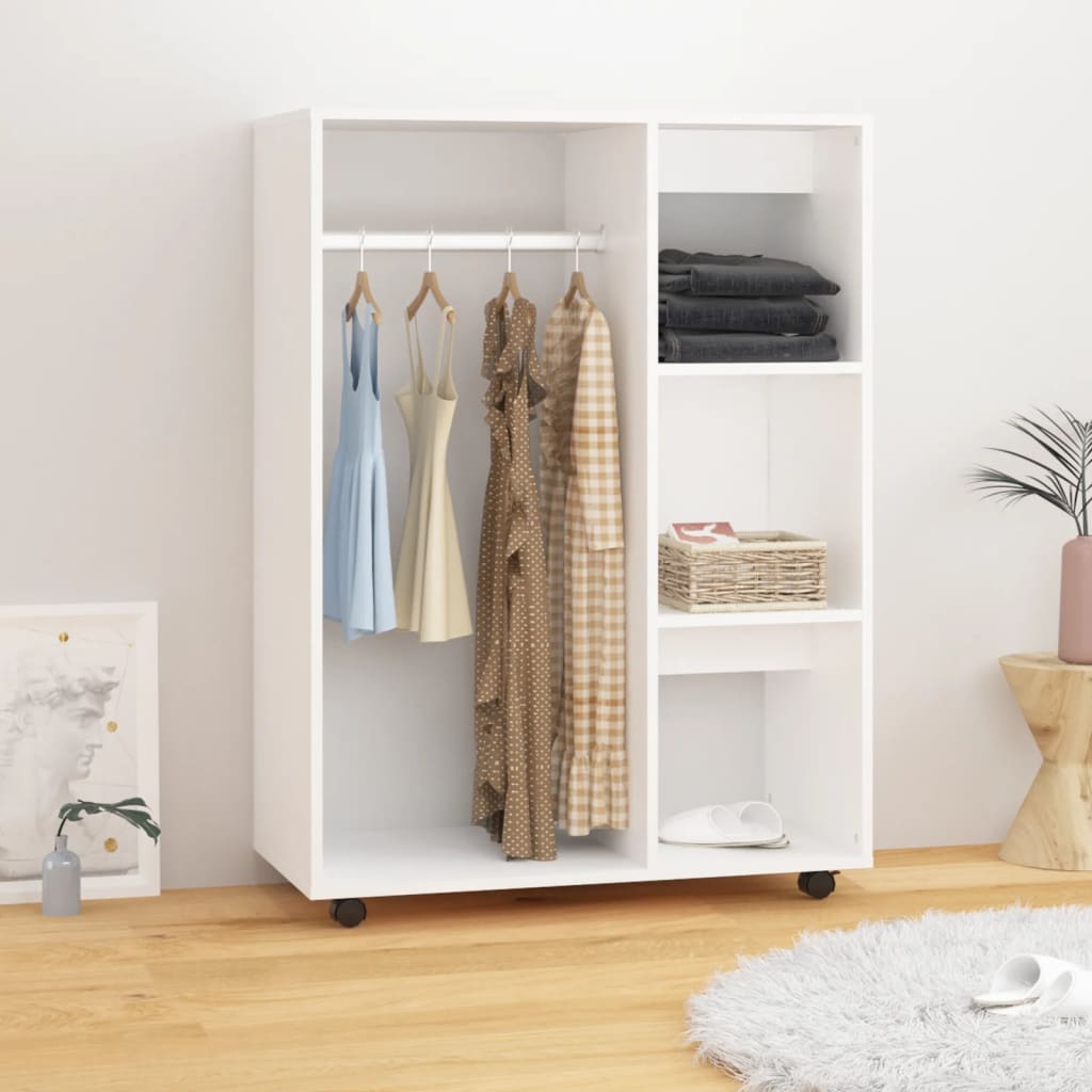 Wardrobe White 80x40x110 cm Engineered Wood