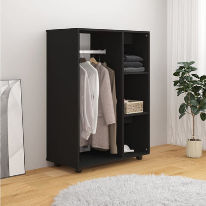 Wardrobe Black 80x40x110 cm Engineered Wood