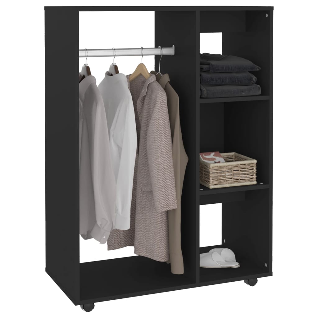 Wardrobe Black 80x40x110 cm Engineered Wood