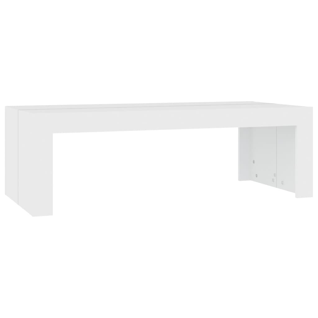 Coffee Table White 110x50x35 cm Engineered Wood