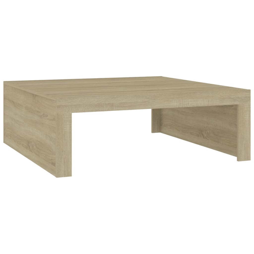 Coffee Table Sonoma Oak 100x100x35 cm Engineered Wood