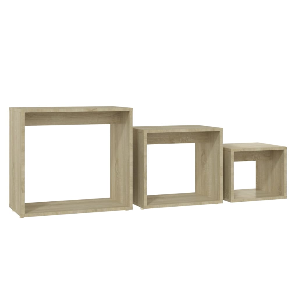 Nesting Tables 3 pcs Sonoma Oak Engineered Wood