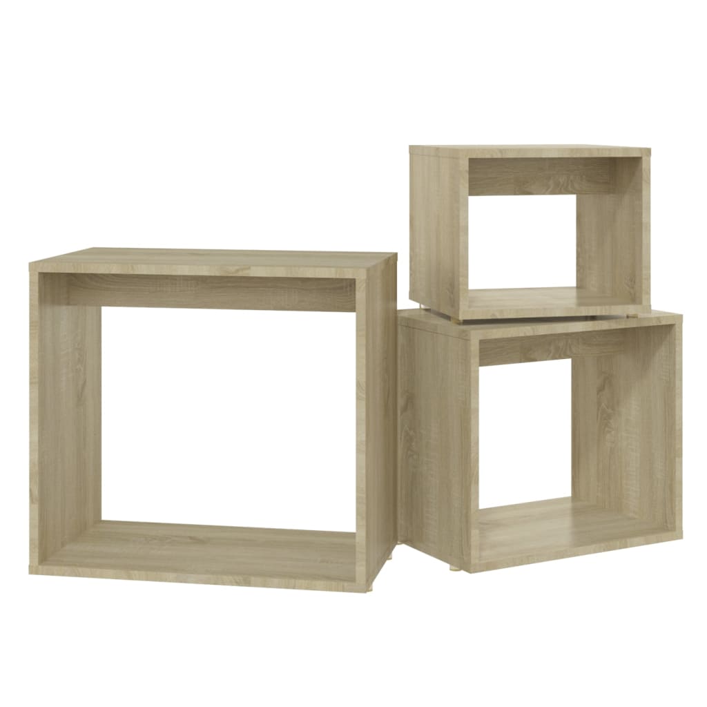 Nesting Tables 3 pcs Sonoma Oak Engineered Wood