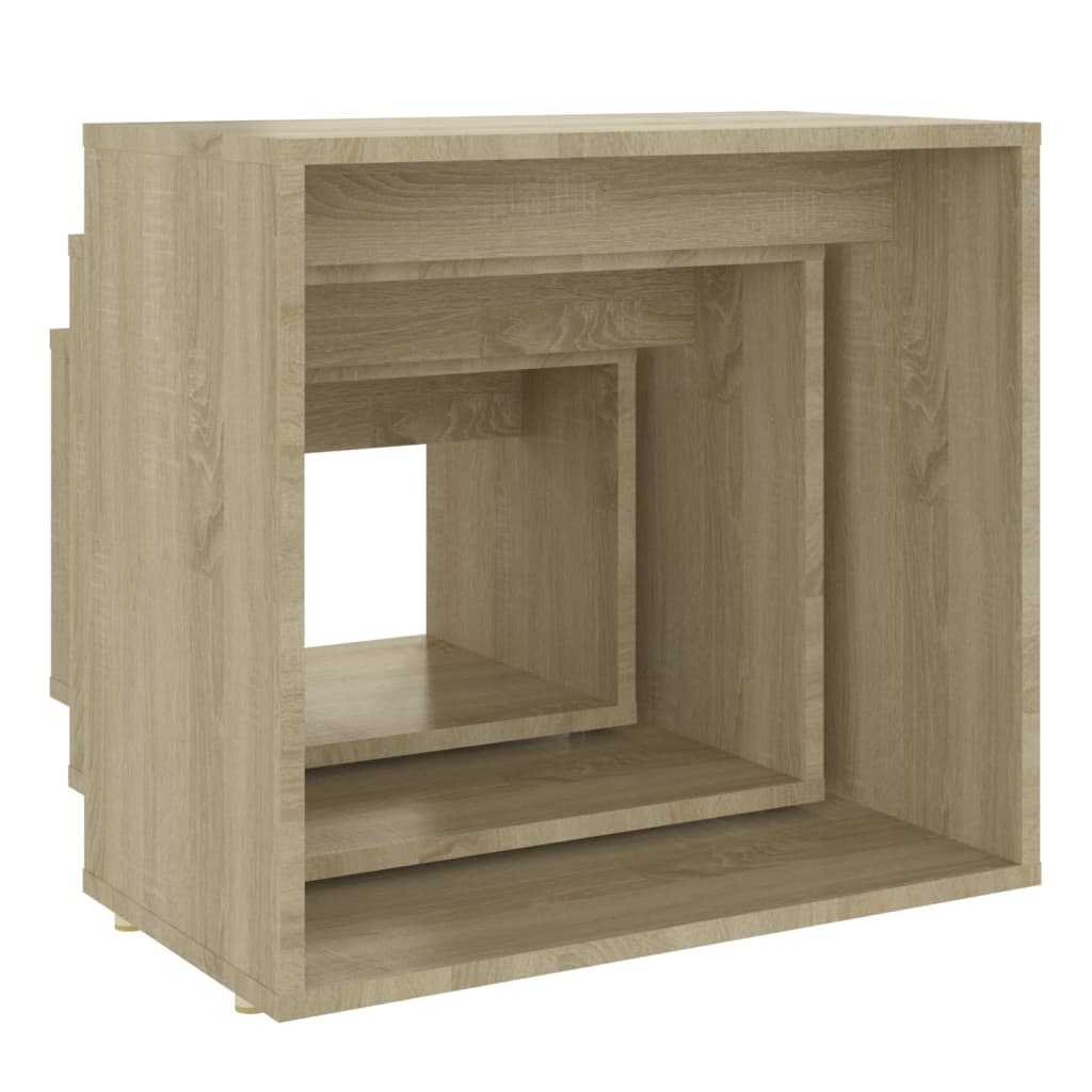 Nesting Tables 3 pcs Sonoma Oak Engineered Wood