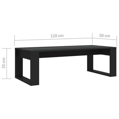 Coffee Table Black 110x50x35 cm Engineered Wood