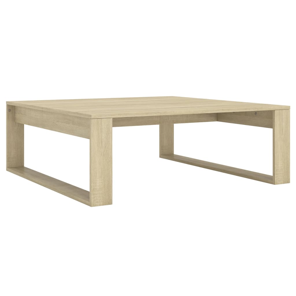 Coffee Table Sonoma Oak 100x100x35 cm Engineered Wood