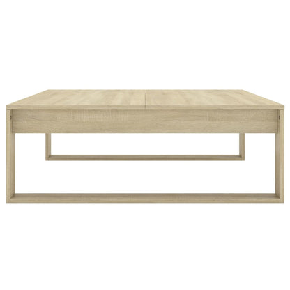 Coffee Table Sonoma Oak 100x100x35 cm Engineered Wood