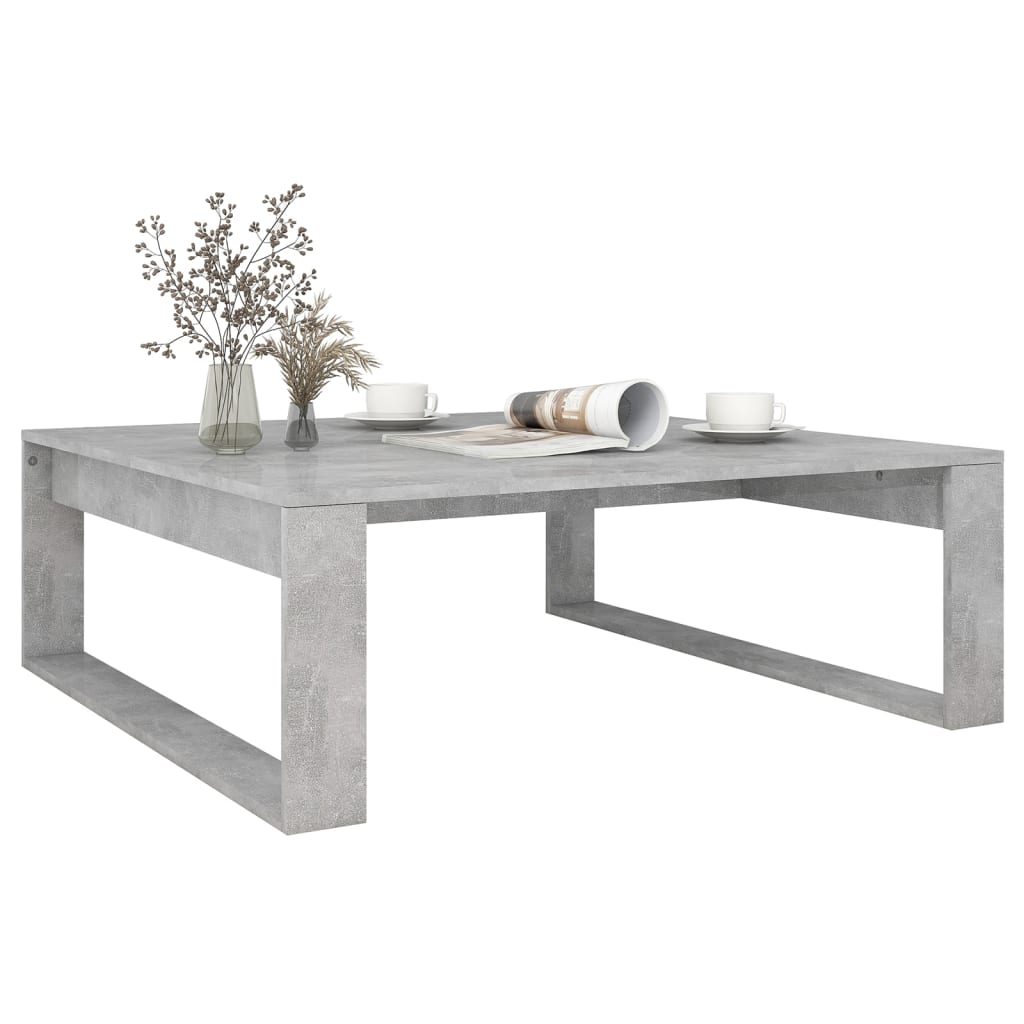 Coffee Table Concrete Grey 100x100x35 cm Engineered Wood