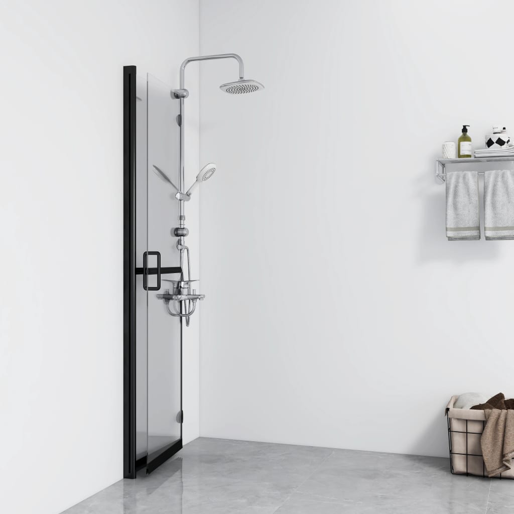 Foldable Walk-in Shower Wall Transparent ESG Glass 100x190 cm