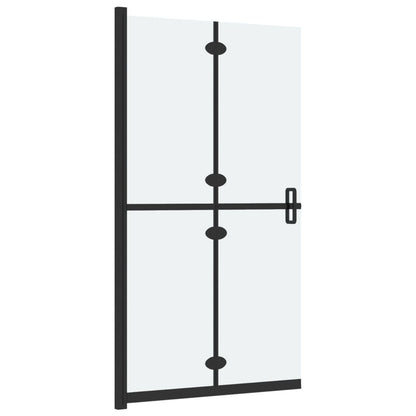 Foldable Walk-in Shower Wall Frosted ESG Glass 70x190 cm