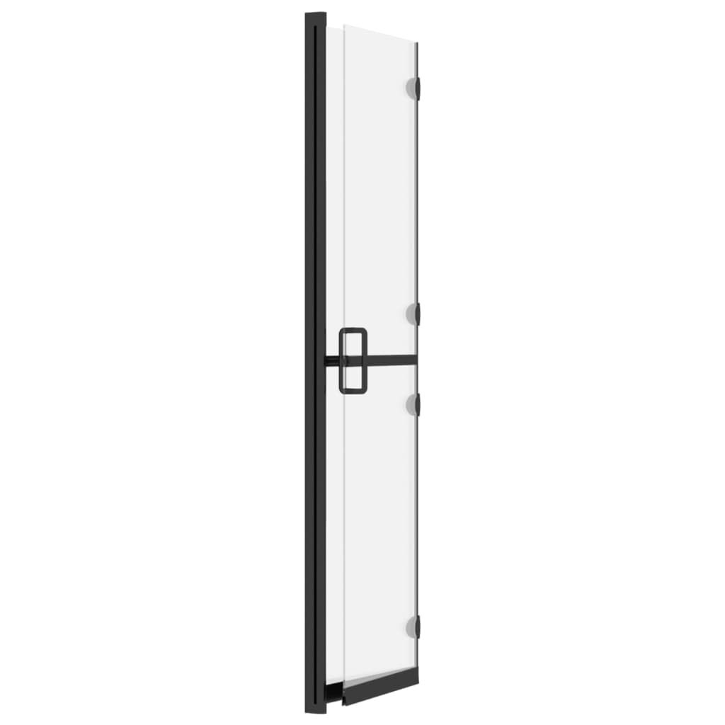 Foldable Walk-in Shower Wall Frosted ESG Glass 90x190 cm